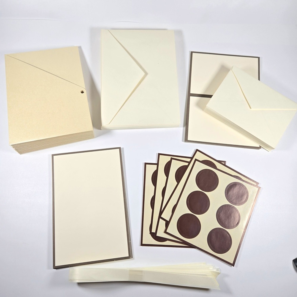 Gartner Studios Gold Jacket Invitation Kit 25 Count Cream Gold Wedding DIY Set
